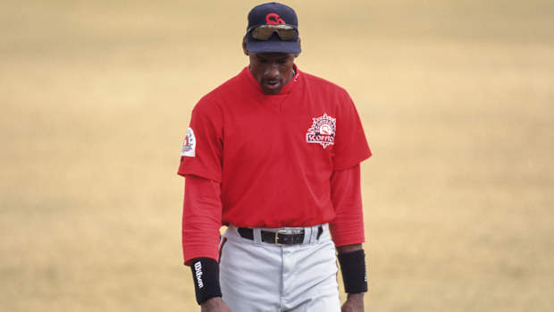 Michael Jordan playing minor league baseball.